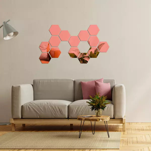 Espelhos Hexagonais para Decorar