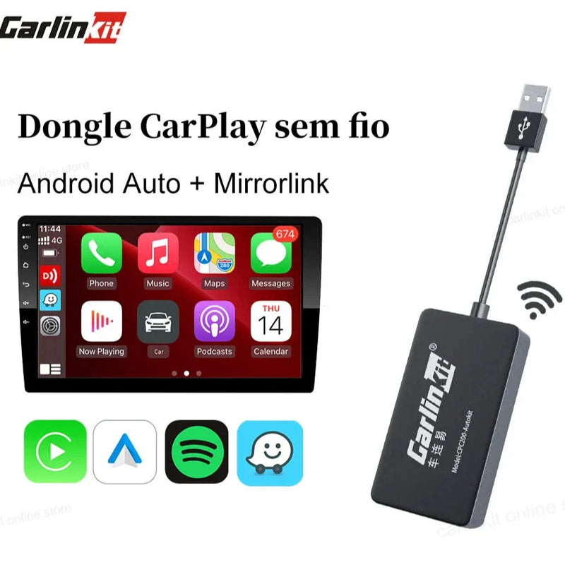 Adaptador Dongle para Multimídia Carplay sem fio