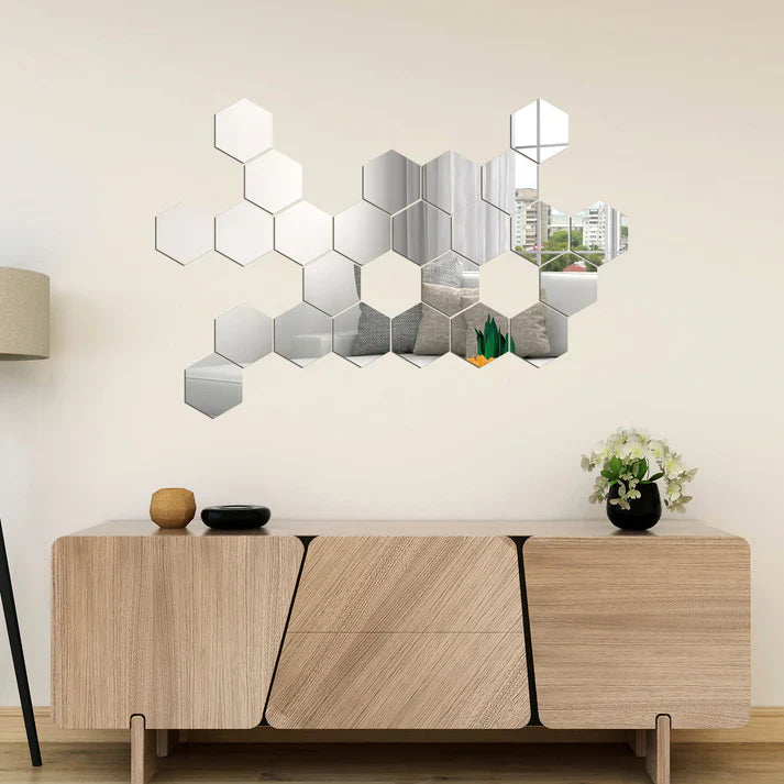 Espelhos Hexagonais para Decorar